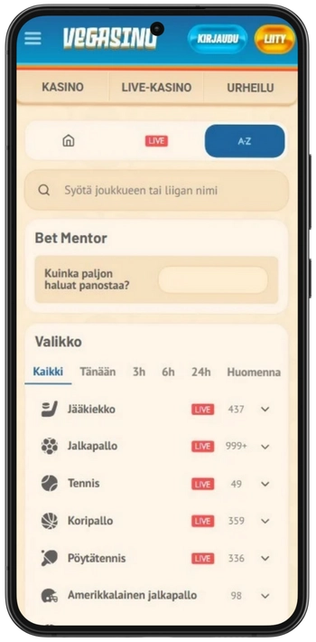 Vegasino vedonlyöntiosasto