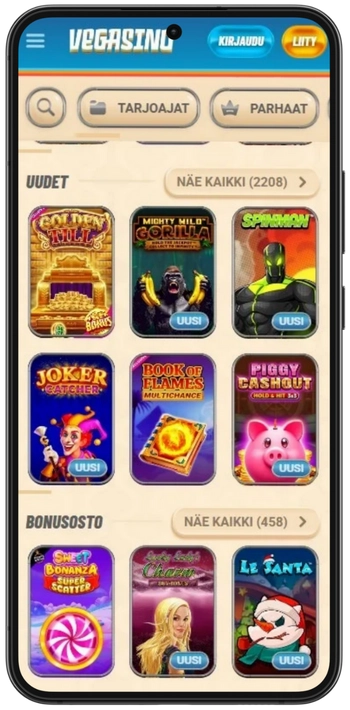 Vegasino kolikkopelit