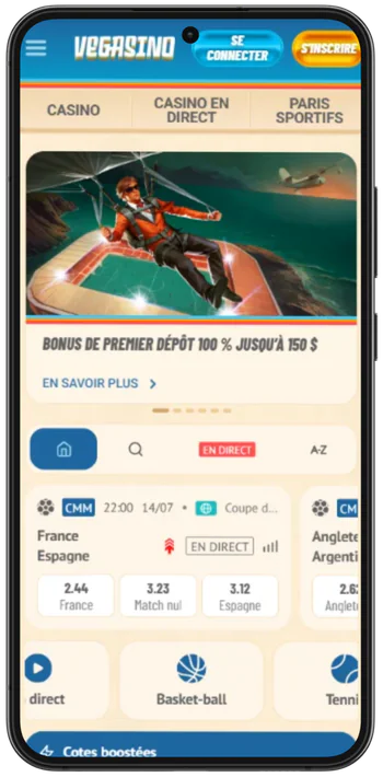 Vegasino France événements sportifs